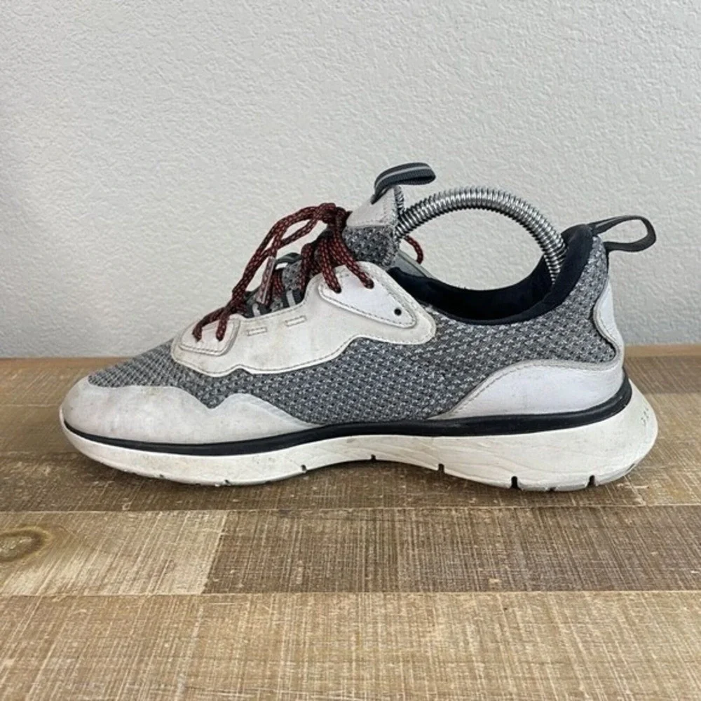 Cole‎ Haan Zerogrand Sneakers Mens 9 Grey Knit Leather Grand.OS Walking Shoes